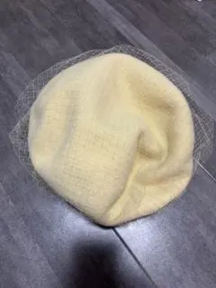 eimy istoire チュールウールベレー帽 イエロー