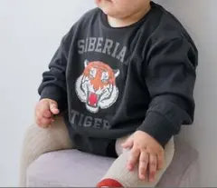 デビラボ プリント ゆったり 長袖 ロンパース 子供服 キッズ 男の子 80