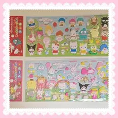 【正規品/新品】サンリオ キャラクターずかん シール 2シートセット まとめ売り