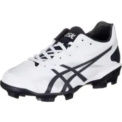 野球asics スパイク ホワイト/ネイビー 25.5