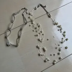 チョーカー２点セット⭐︎ビーズ、パール調