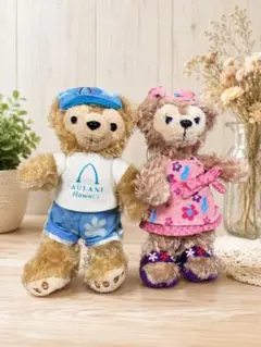 アウラニ限定】ダッフィー＆シェリーメイ ぬいぐるみストラップ セット