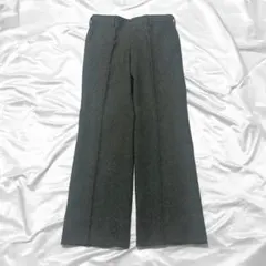 スラックス センタープレス 日本製 美品 グレー M カジュアル
