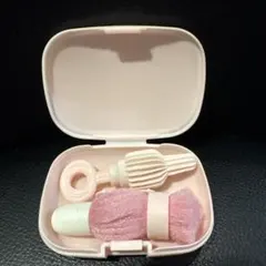 哺乳瓶ブラシセット ピンク　持ち運び用