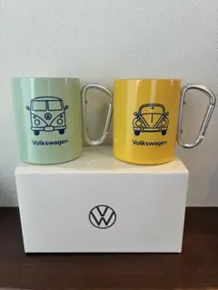 【新品・未使用】Volkswagen マグカップ 2個セット カラビナハンドルのサムネイル