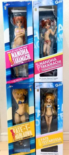 リリカルなのは　1/4フィギュア　４体セット　なのは&フェイト