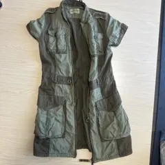 AVIREX ミニワンピース 半袖 カーキ