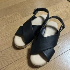 Samansa Mos2 blue ジュート使い　クロスベルトサンダル　Mのサムネイル