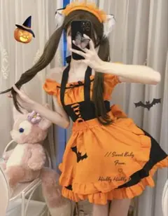 コスプレ　ハロウィン　メイド服
