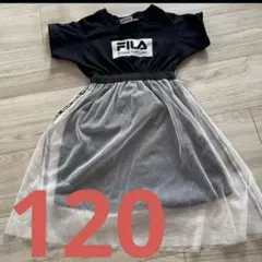 FILA ワンピース　120cm キッズ　美品　黒　レースワンピース　ふぃらのサムネイル
