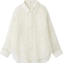 【新品未使用タグ付き】スナイデル SNIDEL シンプルシアーシャツ　ドット