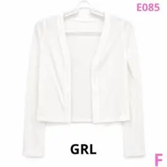 GRL シアーボレロ カーディガン 長袖 ホワイト F 薄手 羽織のサムネイル