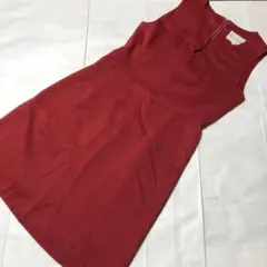 新品未使用MAYSON GREYワンピース組み紐花ボタン飾りワイン色 後ろ開きのサムネイル