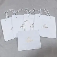 GODIVA　紙袋　５枚セット　ホワイト