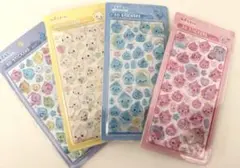 ぷっくりシール　立体シール　３Dステッカー　しずくちゃん 4点セット