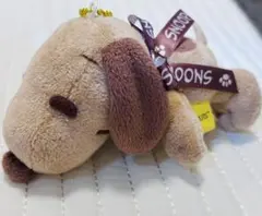 PEANUTS スヌーピー 寝そべりぬいぐるみ マスコット リボン付き