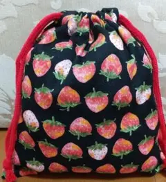 miyukiさま専用ハンドメイド イチゴ柄 巾着袋