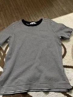 白黒ストライプ 半袖Tシャツ M