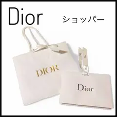 【リボン付き2点セット】Dior ショッパー ホワイト
