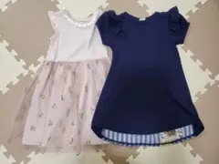 エニファム　Bee des Beeフリル袖 ワンピース 110cm 2枚セット