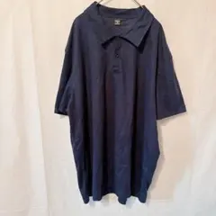 美品✨ MANFINITY ネイビー 【XXL】 ポロシャツ 半袖 無地 紺