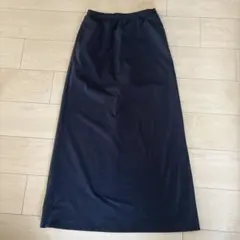 【美品】ユニクロ　黒 タイトロングスカート
