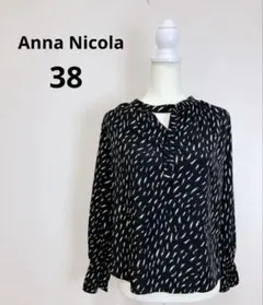美品 Anna Nicola 前後2WAY ピコ 刺繍 ブラウス 38 Mサイズのサムネイル