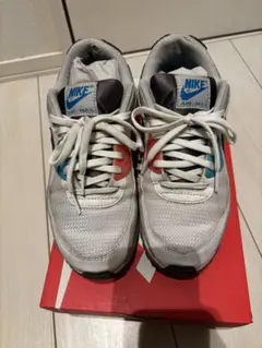 NIKE AIR MAX 90 25.5cm ホワイト レッド ブルー