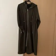 ダークグリーンパーカーワンピ