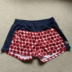 FILA 花柄ショートパンツ ネイビー赤