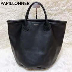 【未使用級】ear PAPILLONNER　バケツ型トートバッグ ブラック