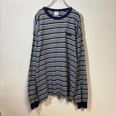 90s/Y2K】GUESSゲス鹿の子 マルチボーダー 長袖TシャツL USA製 - メルカリ