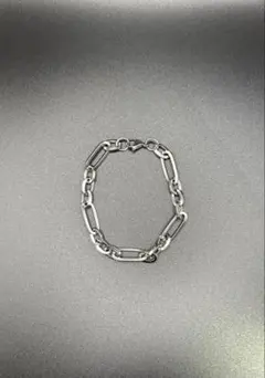 シルバー ステンレススチールリンクチェーン ブレスレット