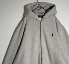 POLO RalphLauren 刺繍ロゴ　裏起毛　ジップアップパーカー