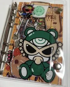 スタバヒスミニ A6シャカシャカノート☆シール帳 カバーとクリアポケット25枚付