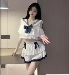 コスプレ 制服 セーラー服 セクシー ランジェリー セット フリーサイズ