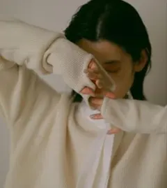 カーサフライン ニット ウール100% ピンク