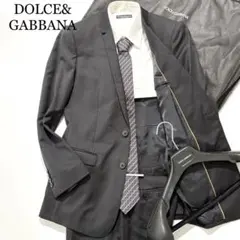 DOLCE&GABBANA スーツ セットアップ ストライプ GOLD 黒 46