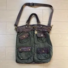 ラルフローレン　オリーブグリーンショルダーバッグ