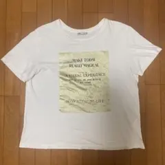 ZARA 白　Tシャツ　Lサイズ
