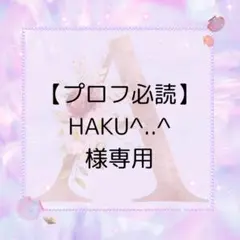 【プロフ必読】HAKU^..^様専用