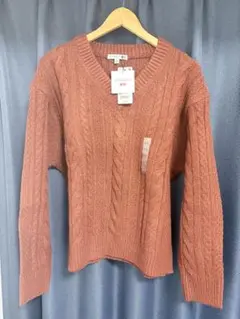 JWA ケーブルVネックセーター XXL