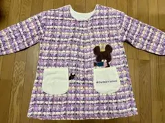 保育士エプロン くまのがっこう 紫系