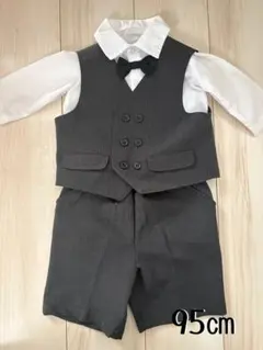 ベビー　95cm フォーマルセット 蝶ネクタイ付きシャツ