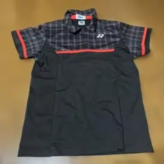 YONEX ポロシャツ Mサイズ 黒/赤/チェック柄
