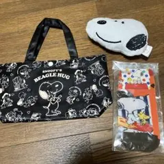 スヌーピー セット バッグ ブラック靴下１９㎝〜２４㎝新品SNOOPY財布のサムネイル