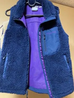 Columbia フリースベスト M ネイビー/パープル