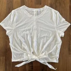 Lululemon White Tie-Front T-Shirtのサムネイル