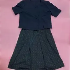 ネイビー半袖ジャケット＆HUMAN WOMAN（ヒューマンウーマン） スカート
