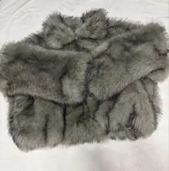 MURUA MIXフェイクファーブルゾン グレー